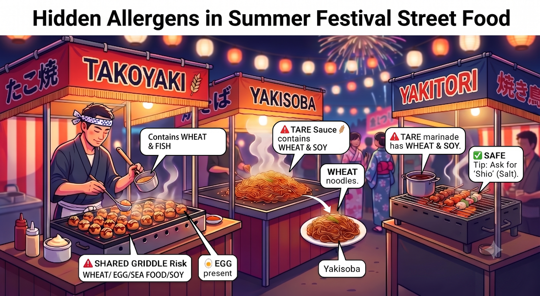 Japan Food Allergy Guide: Hidden Allergens in Summer Festival Street Food
