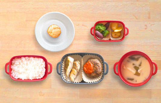 【お弁当型】ハンバーグトマトソース×鶏のローストセット