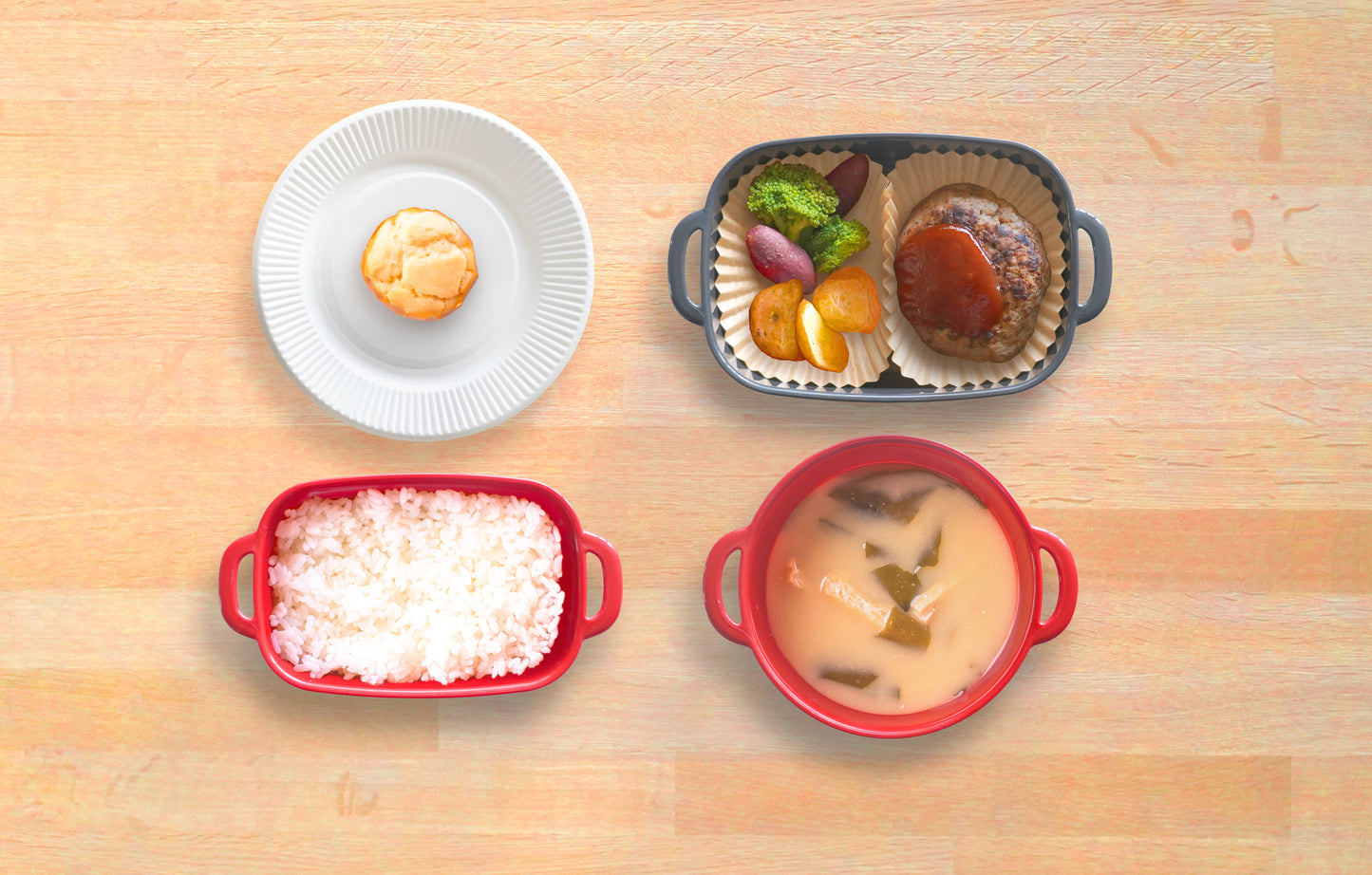 【お弁当型】ハンバーグデミグラスソースセット