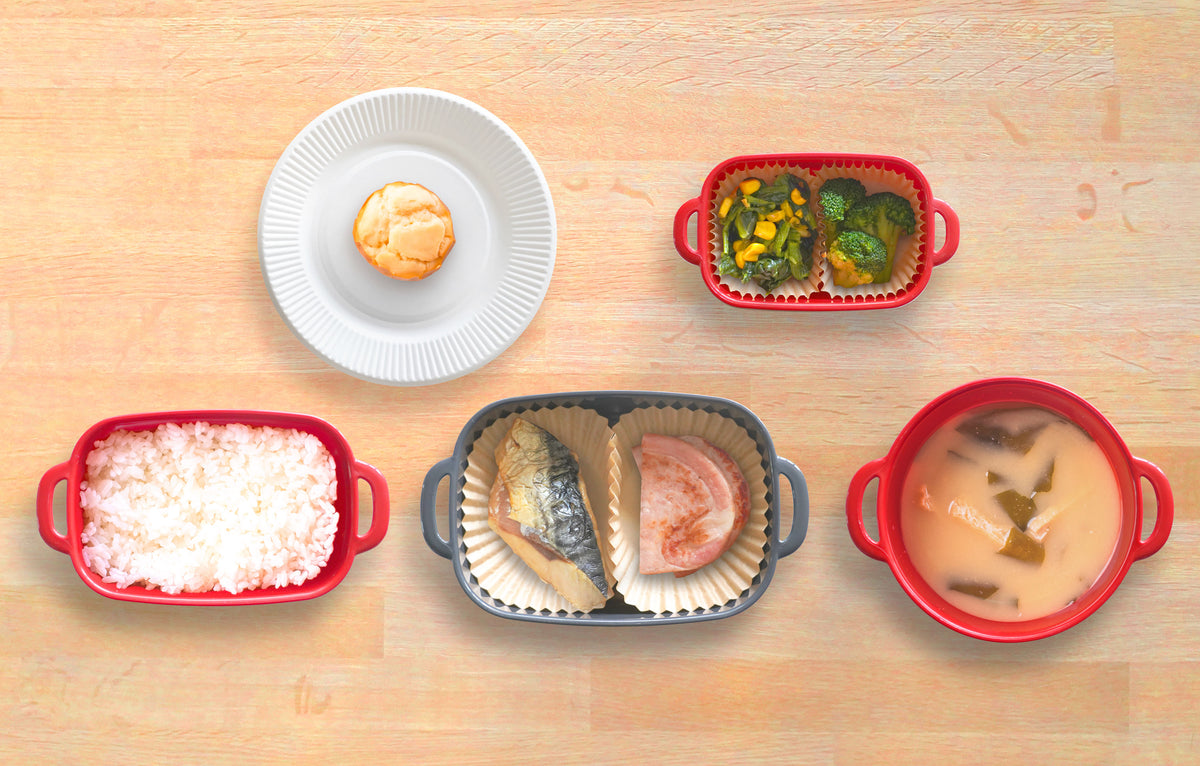 【お弁当型】さばの塩焼き×ハムステーキセット